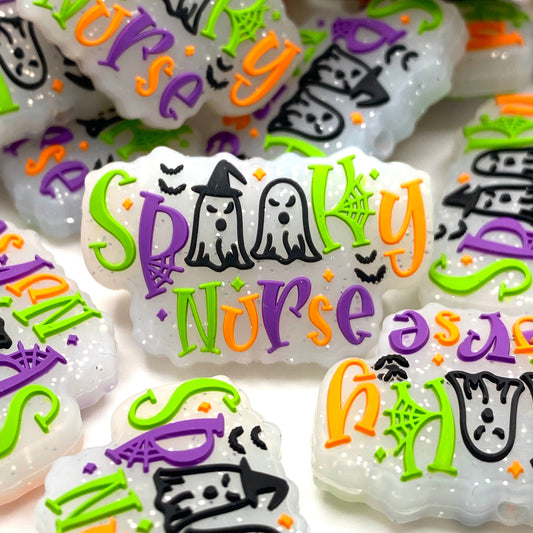 Spooky Nurse Silicone Focal Beads