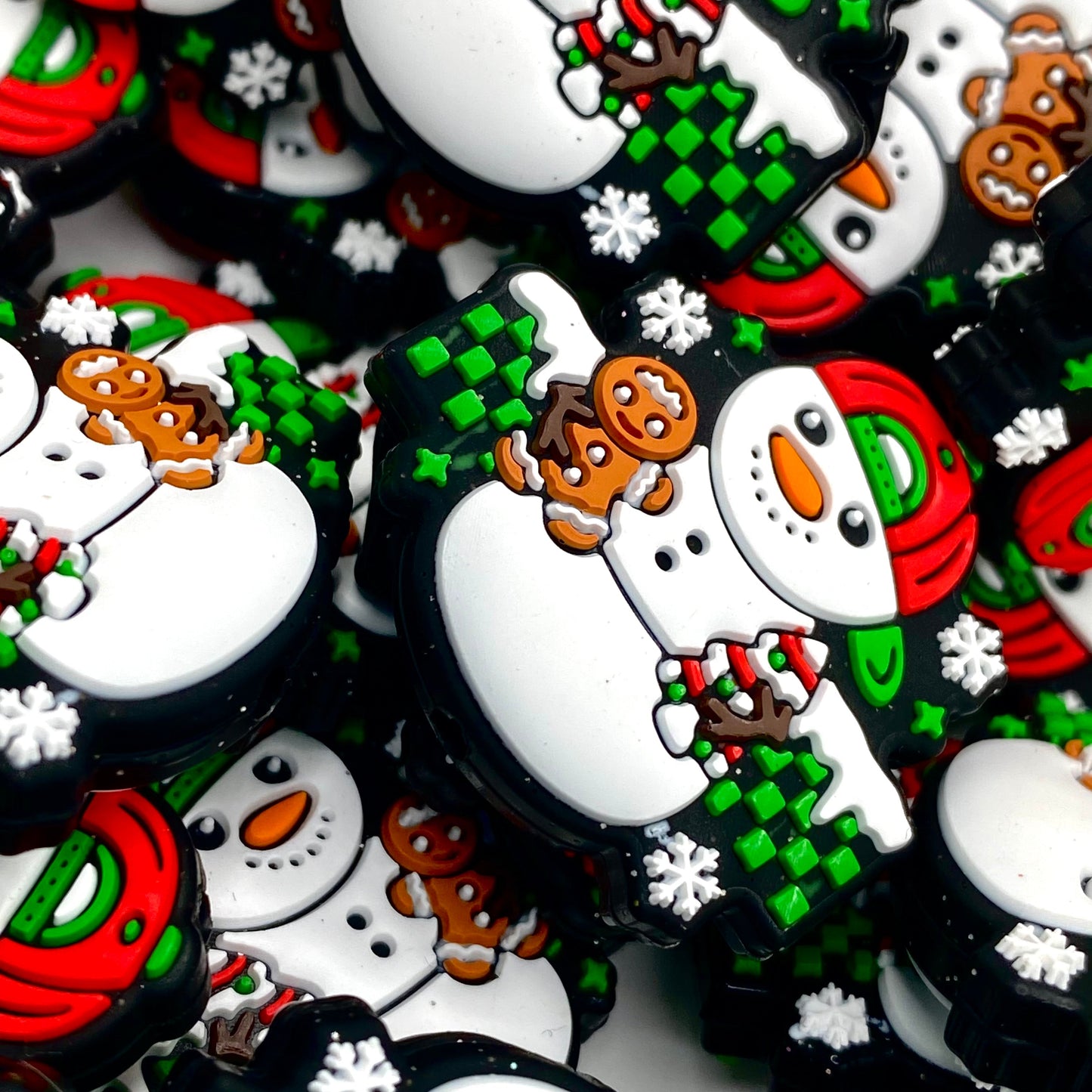 Cooler Than Ice Snowman Silicone Focal Beads