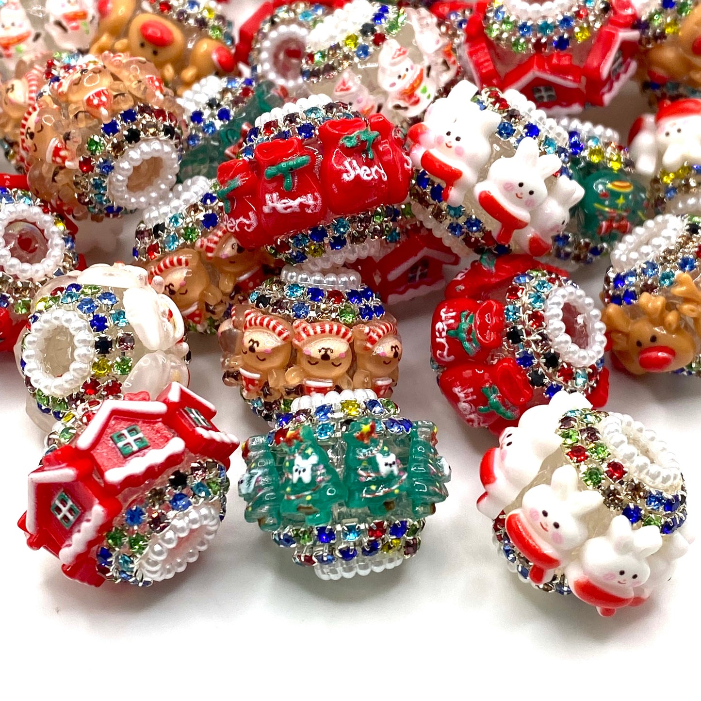 Christmas 4.0 Fancy Flower Beads- 5pcs