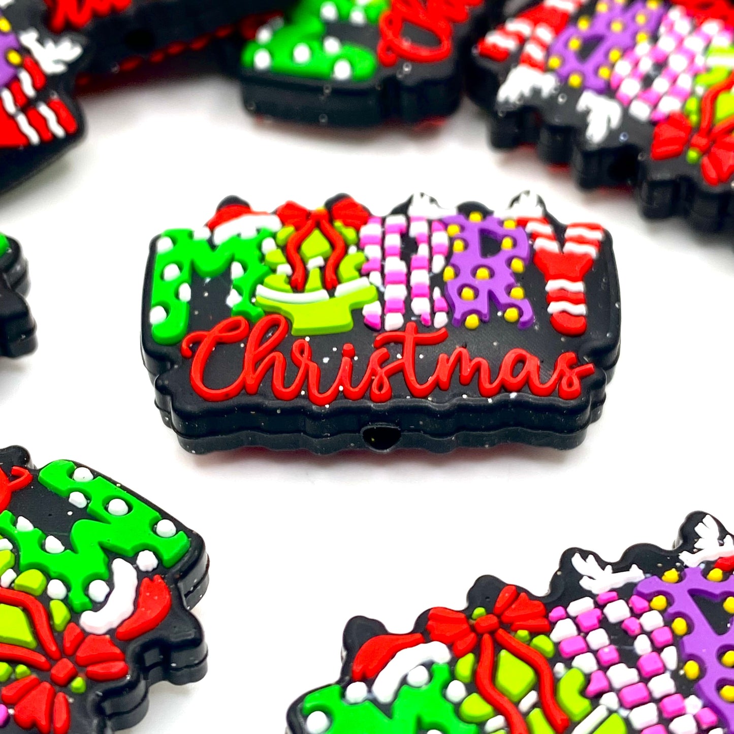 Merry Christmas 2.0 Silicone Focal Beads