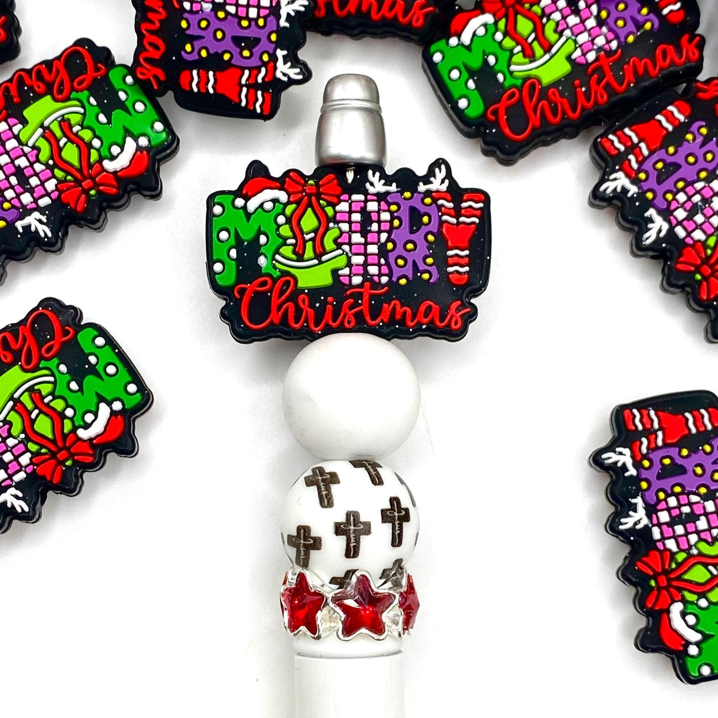 Merry Christmas 2.0 Silicone Focal Beads