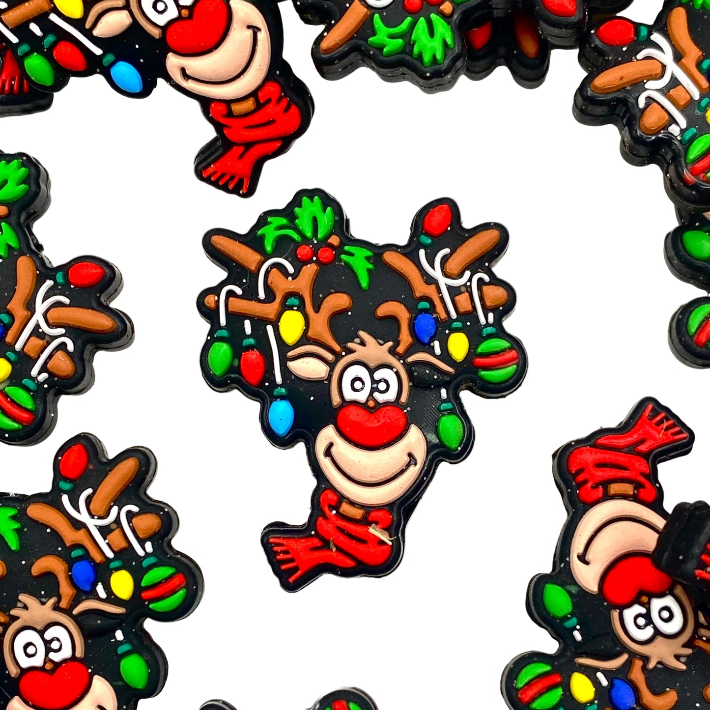 Shine Bright, Like Rudolph Silicone Focal Beads