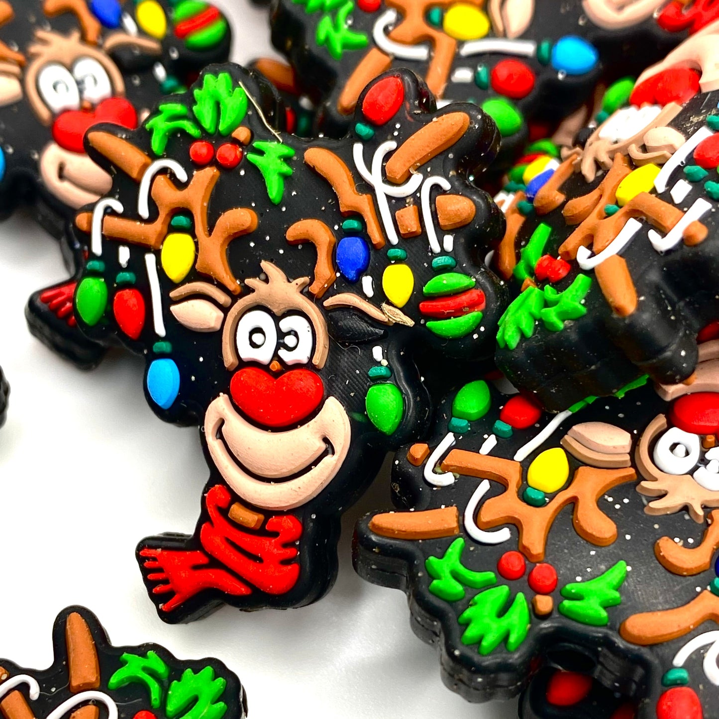 Shine Bright, Like Rudolph Silicone Focal Beads