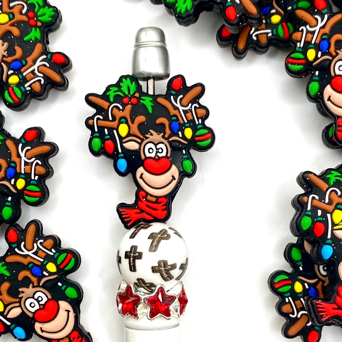 Shine Bright, Like Rudolph Silicone Focal Beads