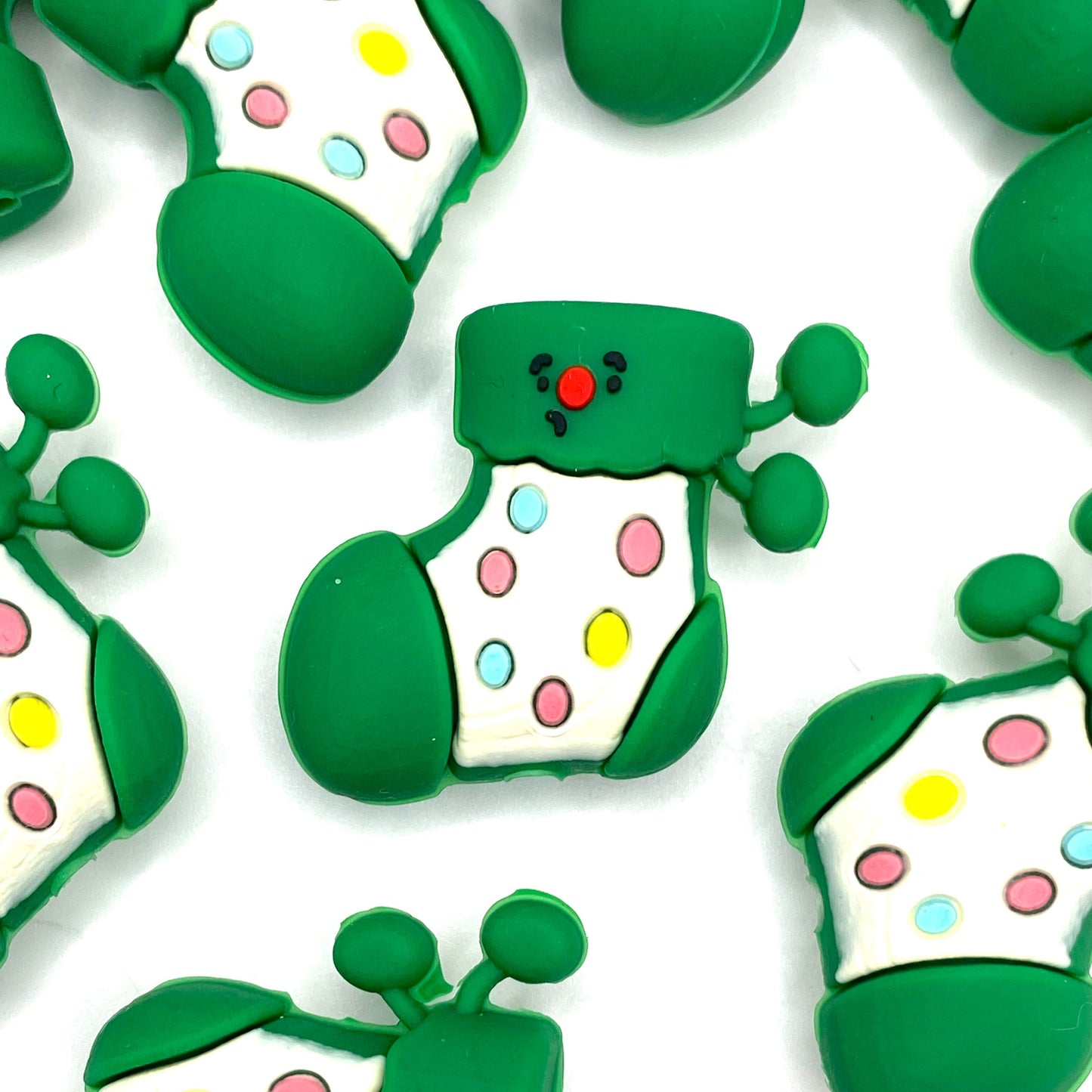Stockings Full of Joy! 3D Silicone Focal Beads