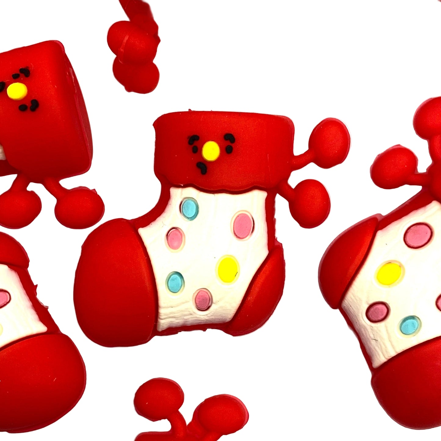 Stockings Full of Joy! 3D Silicone Focal Beads