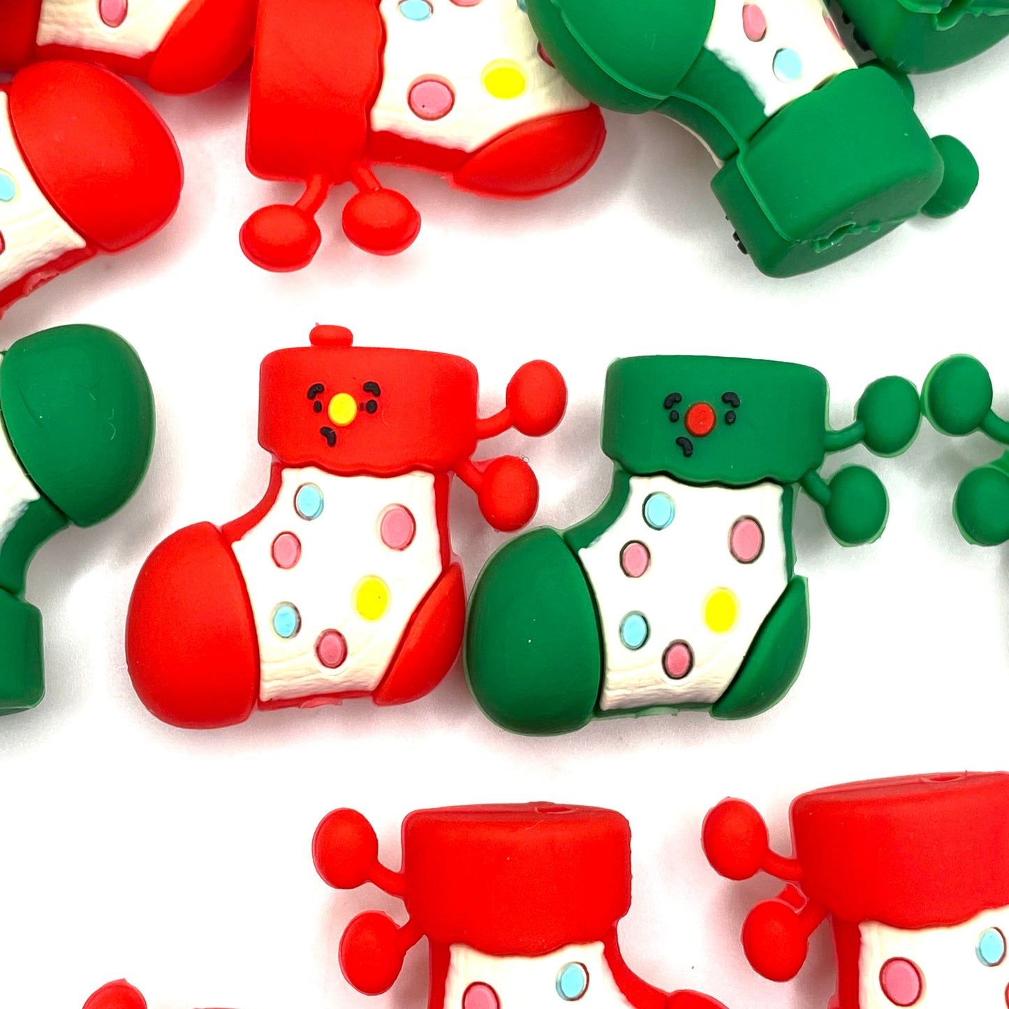 Stockings Full of Joy! 3D Silicone Focal Beads