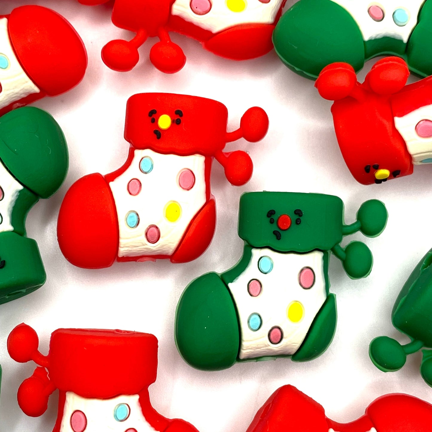 Stockings Full of Joy! 3D Silicone Focal Beads