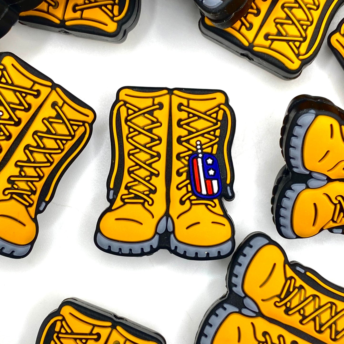 Work Boots, Not Suits! Silicone Focal Beads