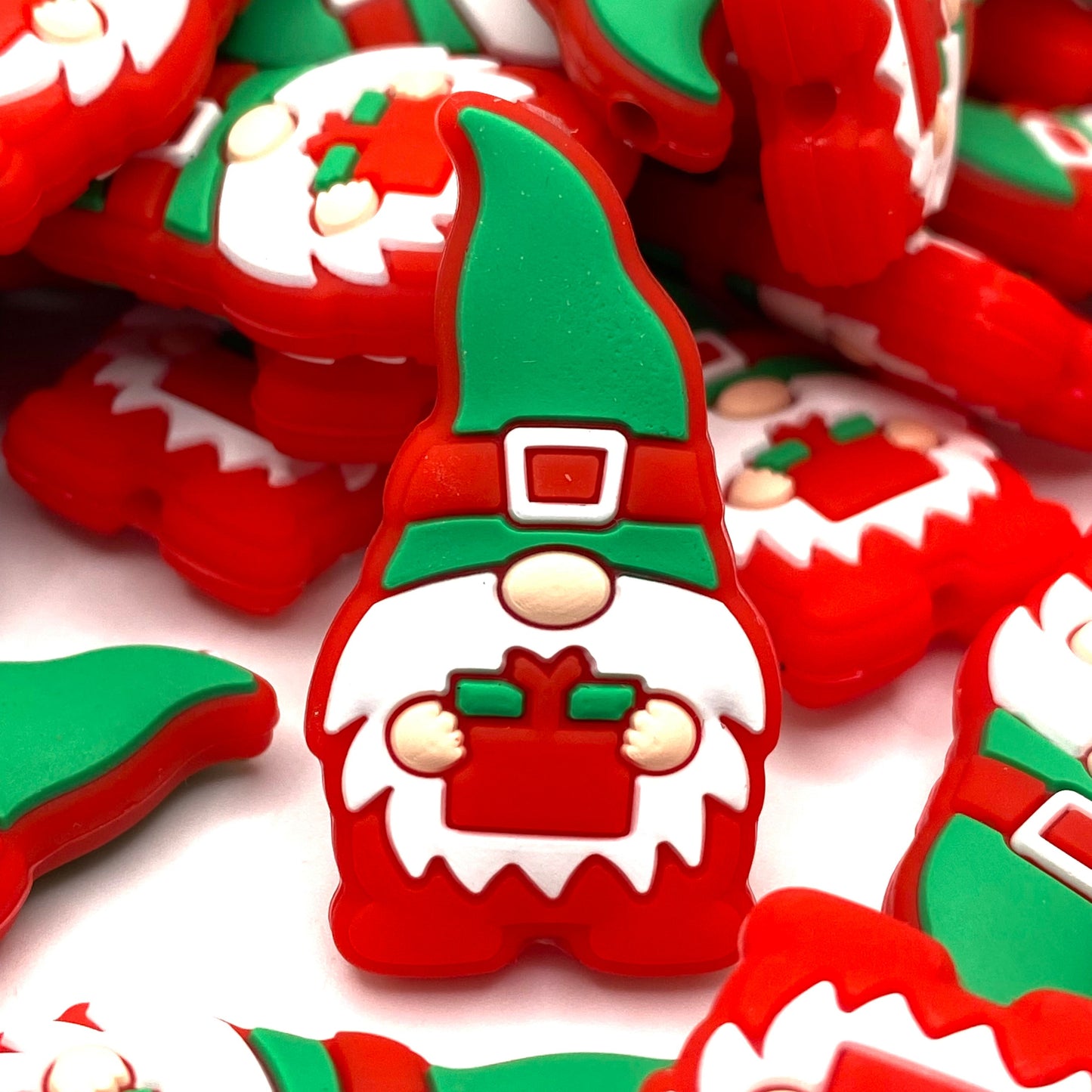 Have A Gnomie Holiday! Silicone Focal Beads