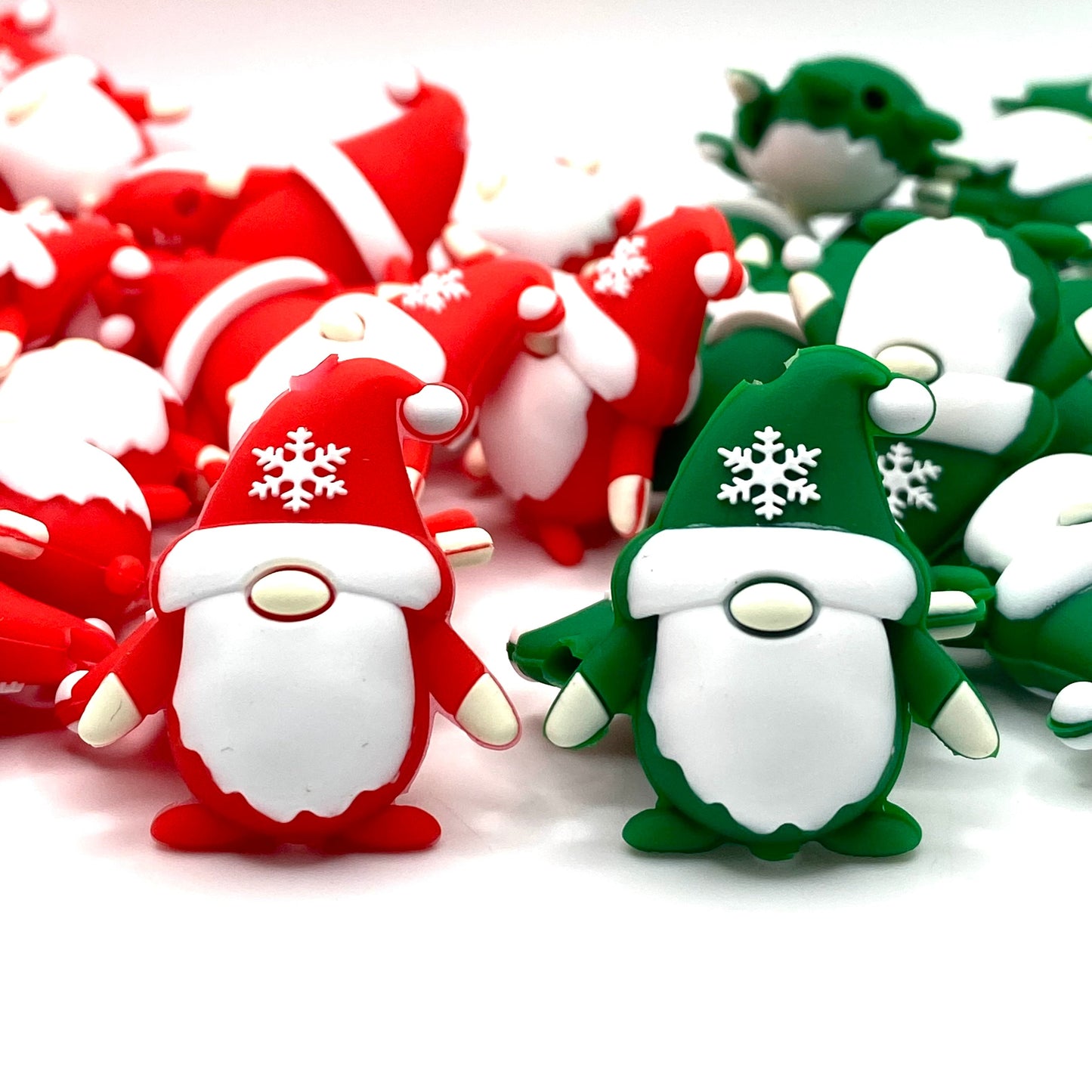Merry Gnomemas! 3D Silicone Focal Beads