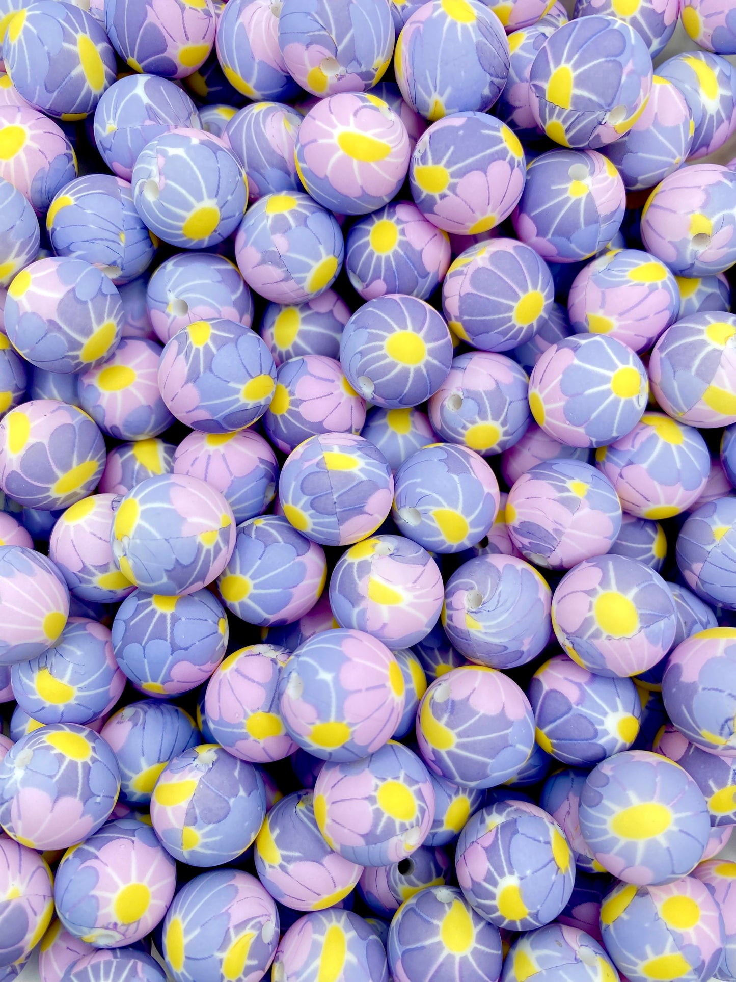 Where Flower Blooms So Does Hope Printed Silicone Beads