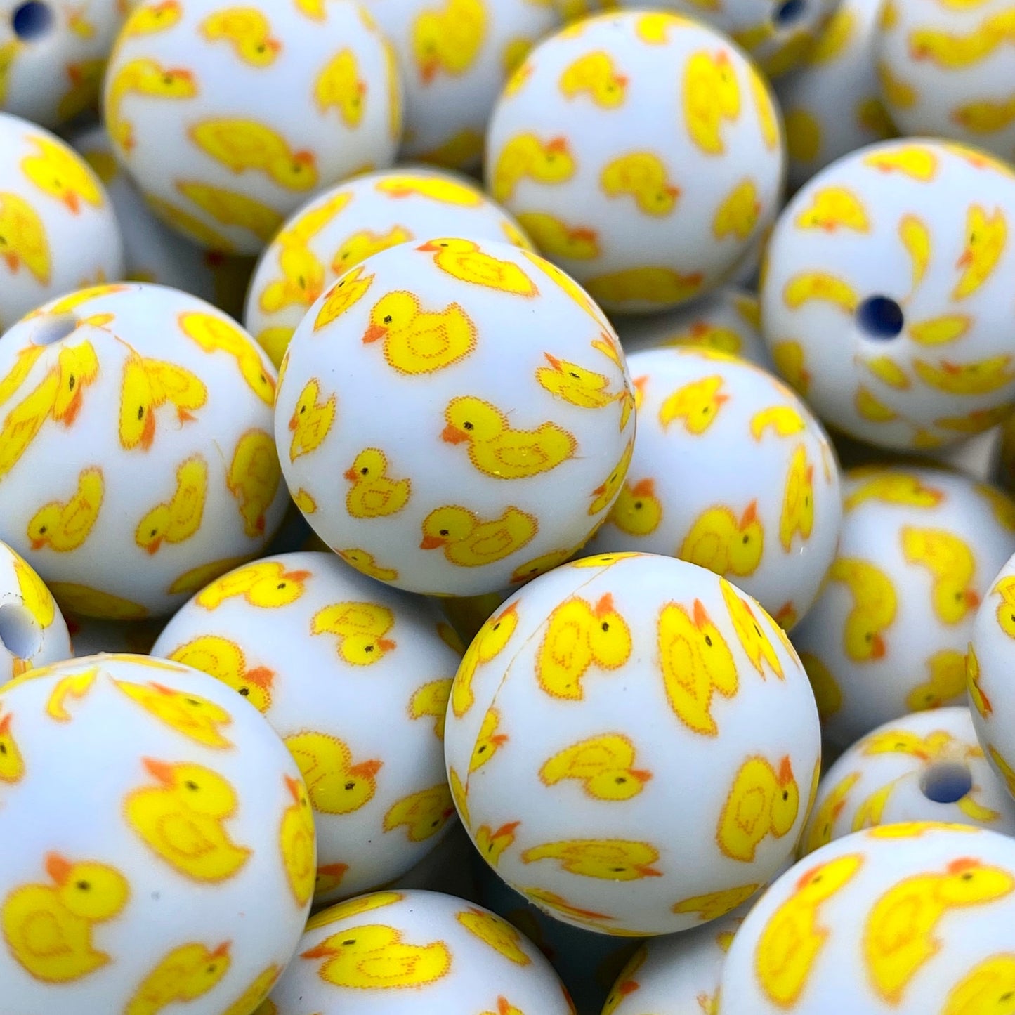 So Duckin' Cute Printed Silicone Beads