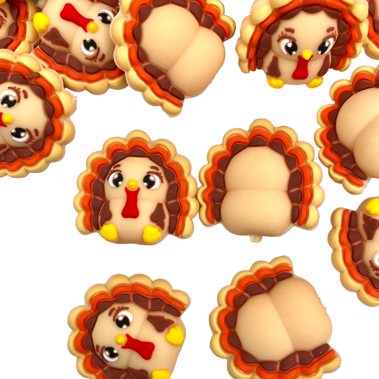 Winner Winner Turkey Dinner 3D Silicone Focal Beads