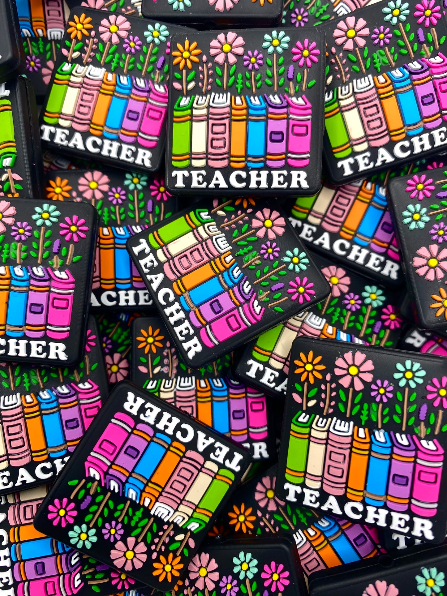 The Best Teacher Teach from the Heart Silicone Focal Beads