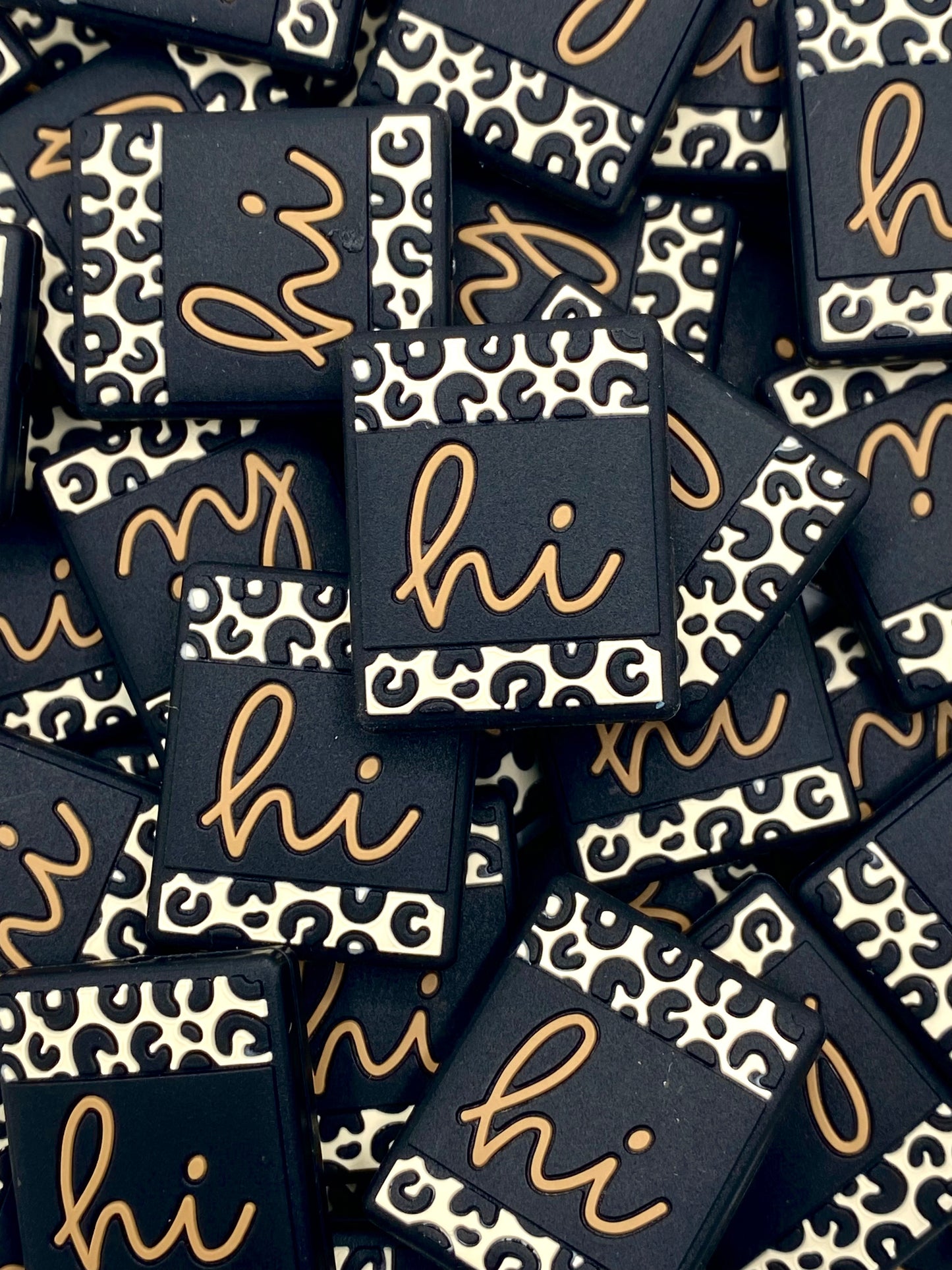 Hello Hi Hey Silicone Focal Beads