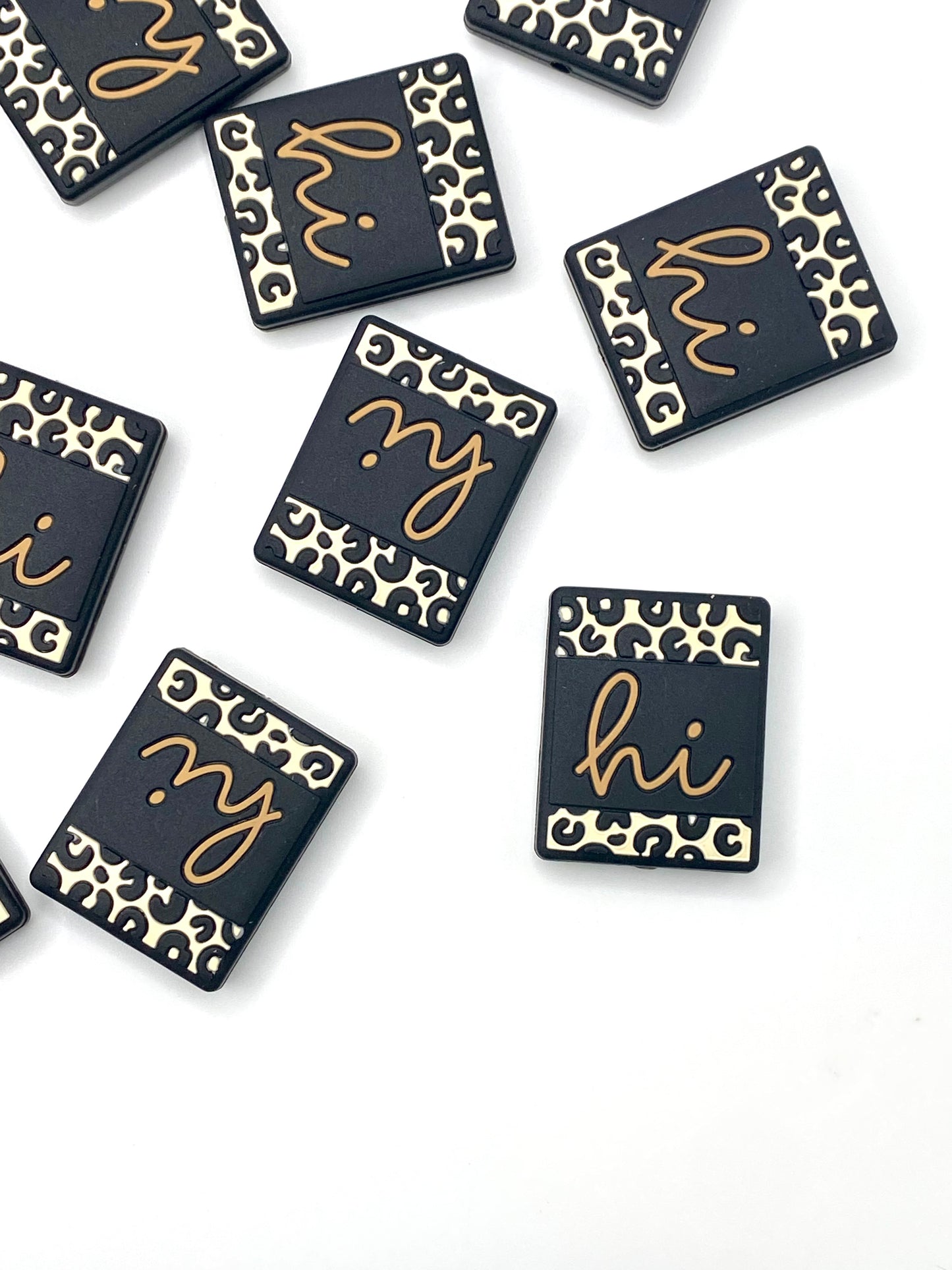 Hello Hi Hey Silicone Focal Beads