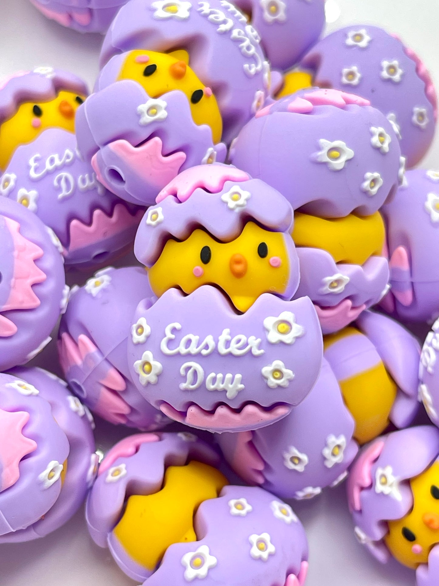 One Cute Chick 3D Silicone Focal Beads