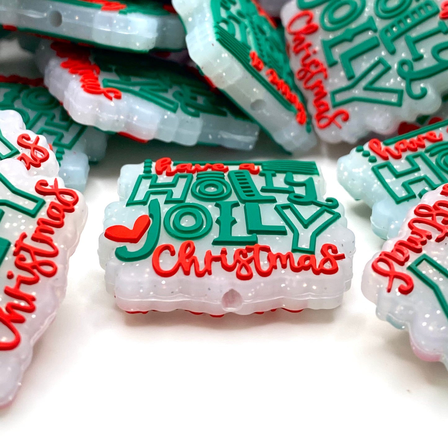 Have Holly Jolly Christmas Silicone Focal Beads