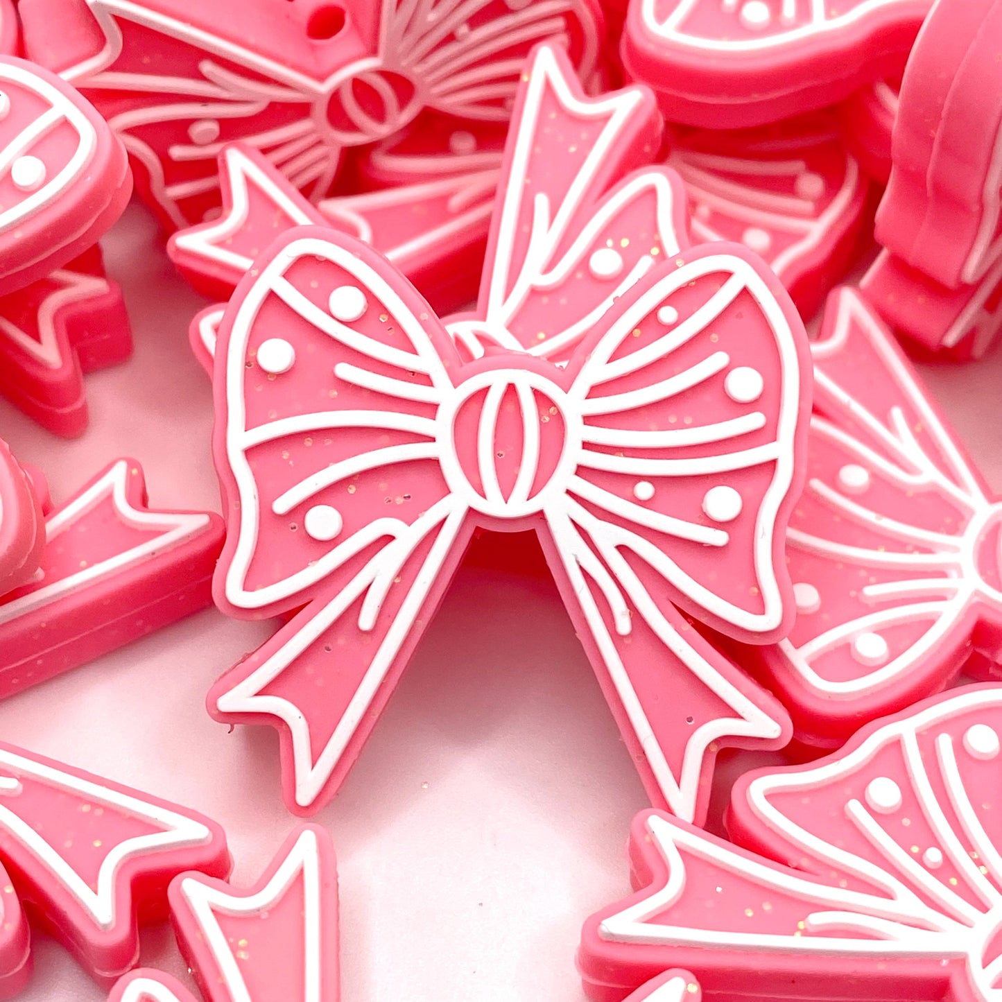 Shine Bright, Bow Tight Silicone Focal Beads