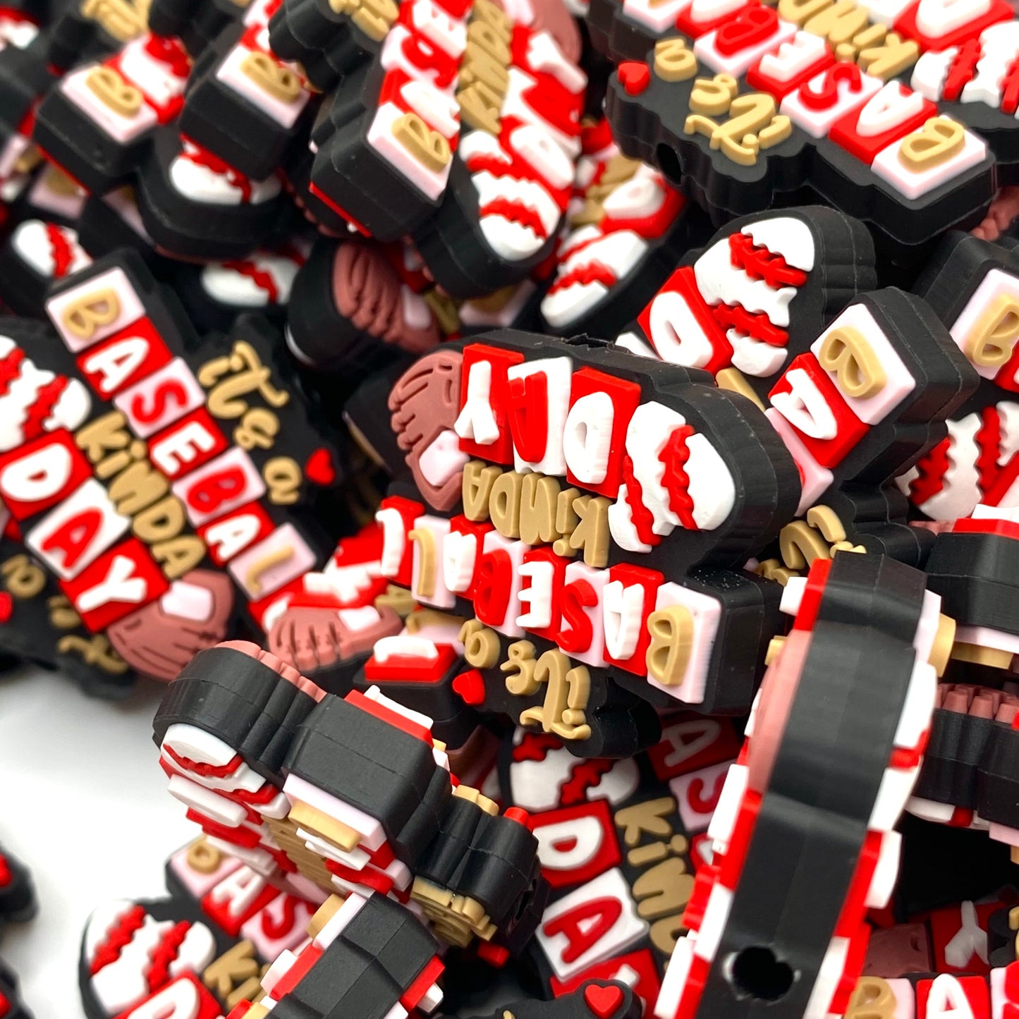 It's a Baseball Kind of Day PVC Focal Beads