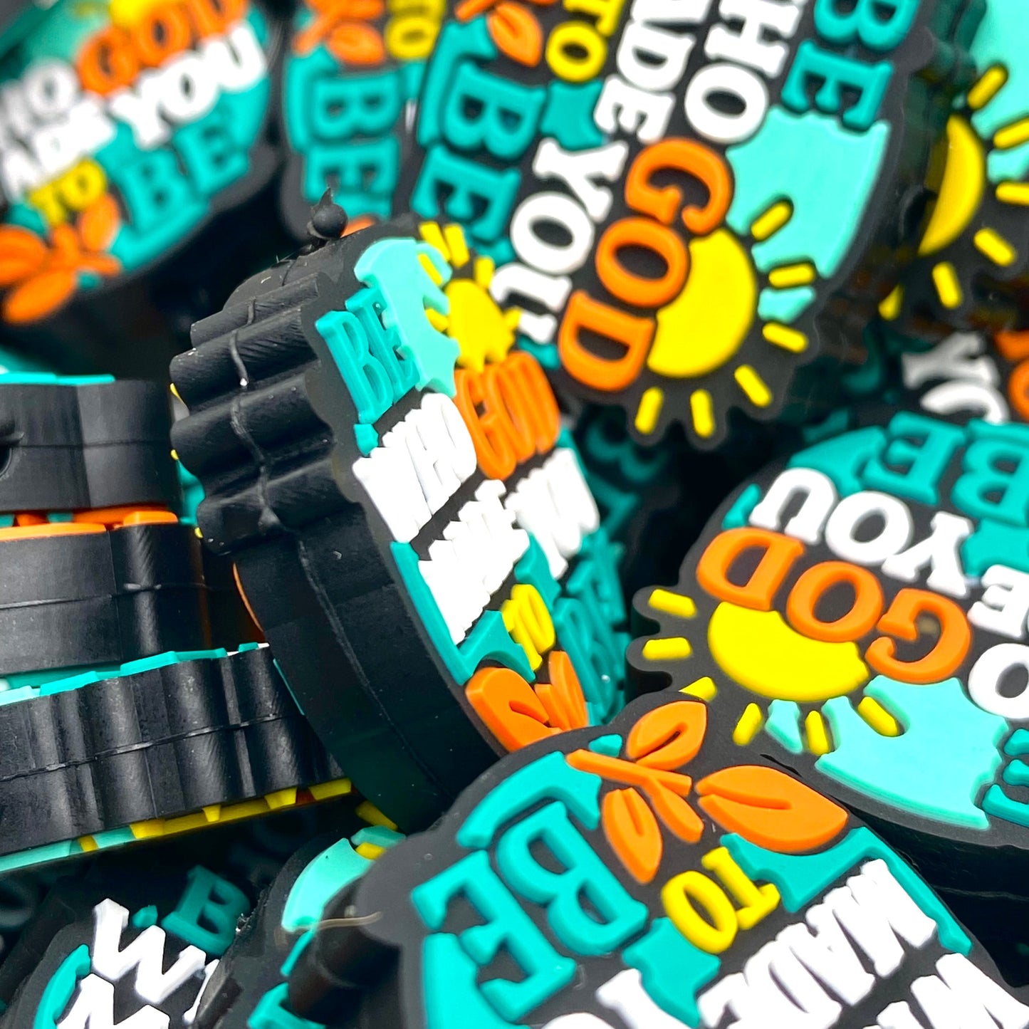 Be Who God Made You to Be Silicone Focal Beads