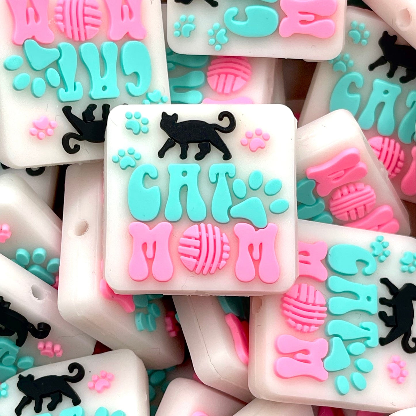 Cat Mom 3.0 Silicone Focal Beads