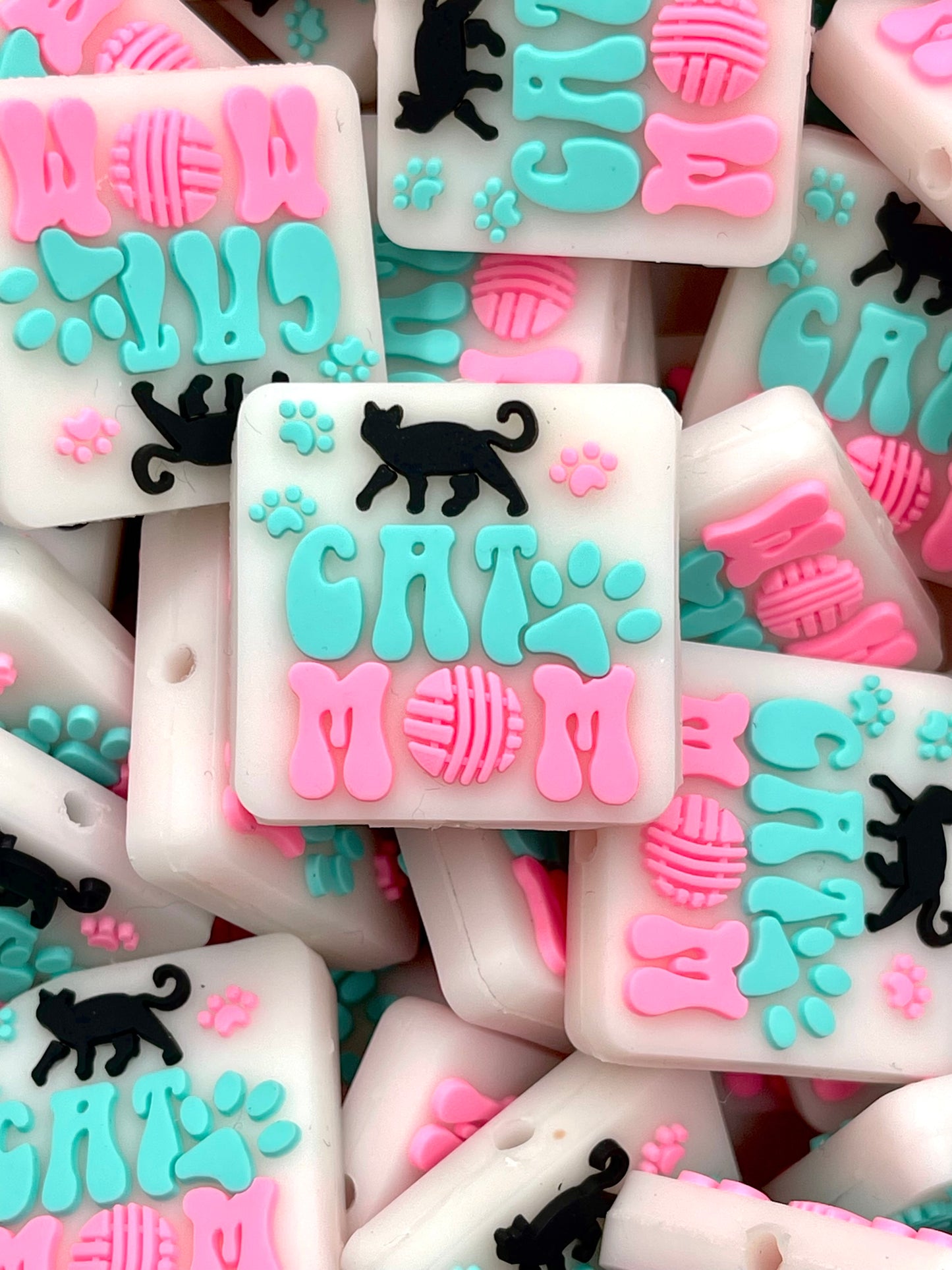 Cat Mom 3.0 Silicone Focal Beads