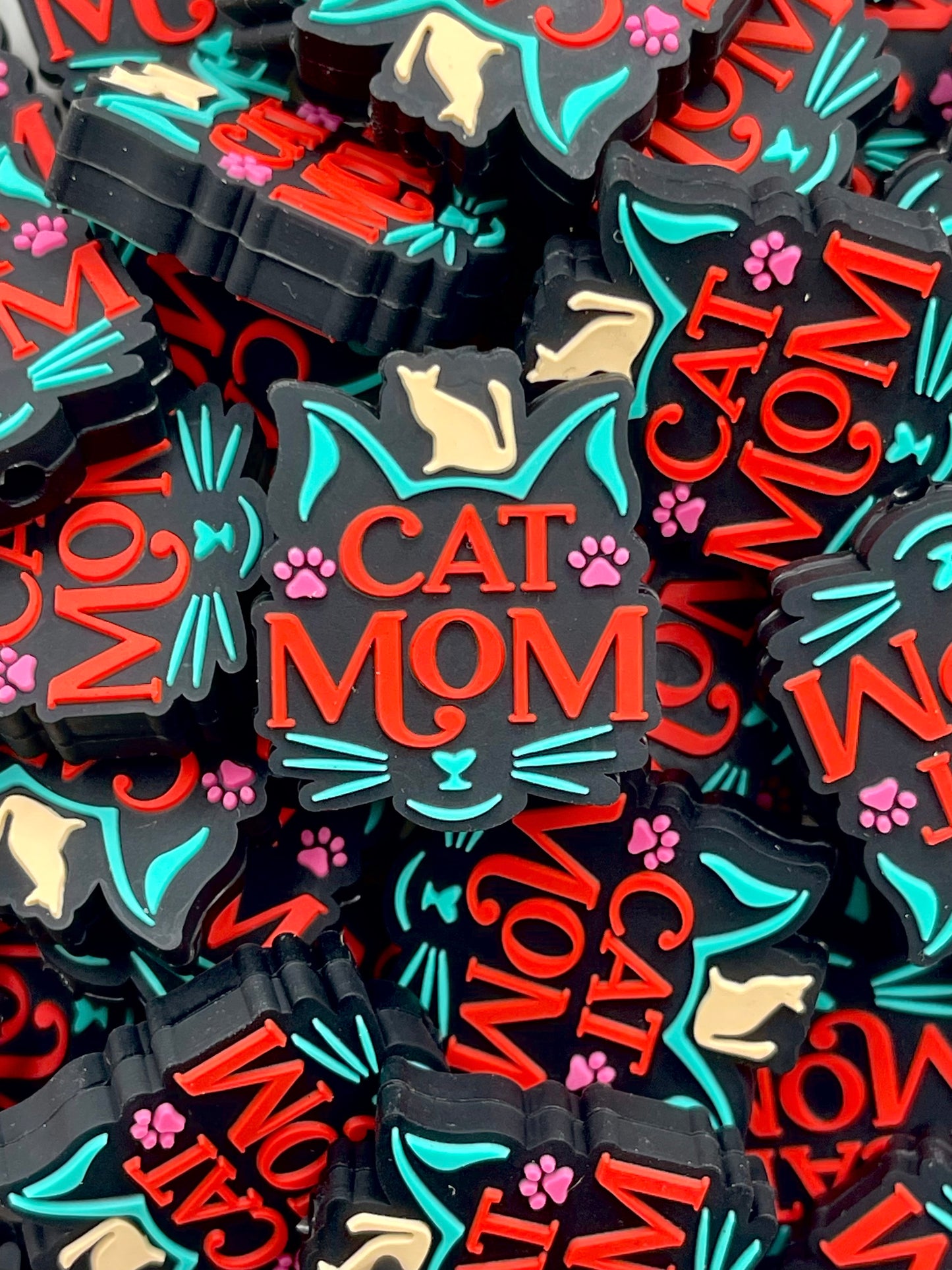 Cat Mom 2.0 Silicone Focal Beads