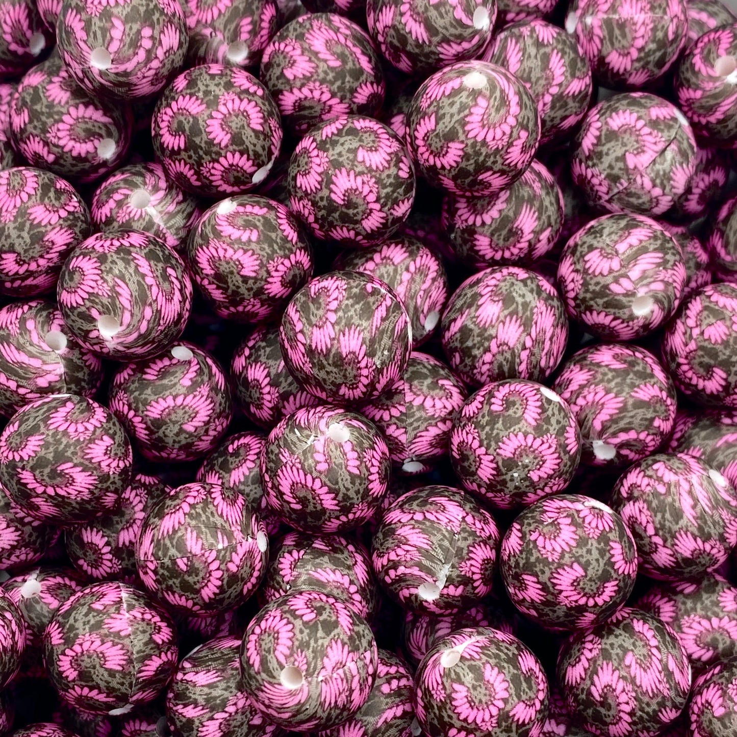 You Go Girl Printed Silicone Beads