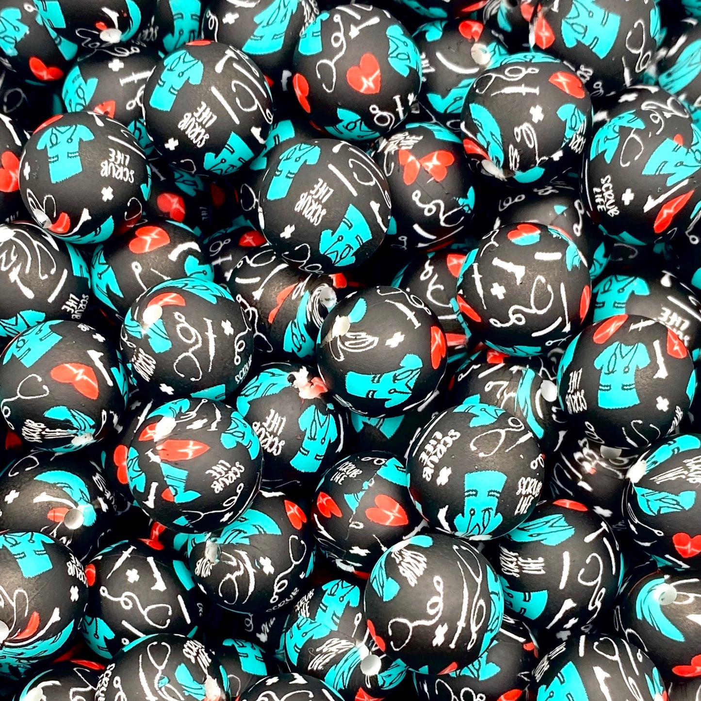 Healthcare Heros Printed Silicone Beads