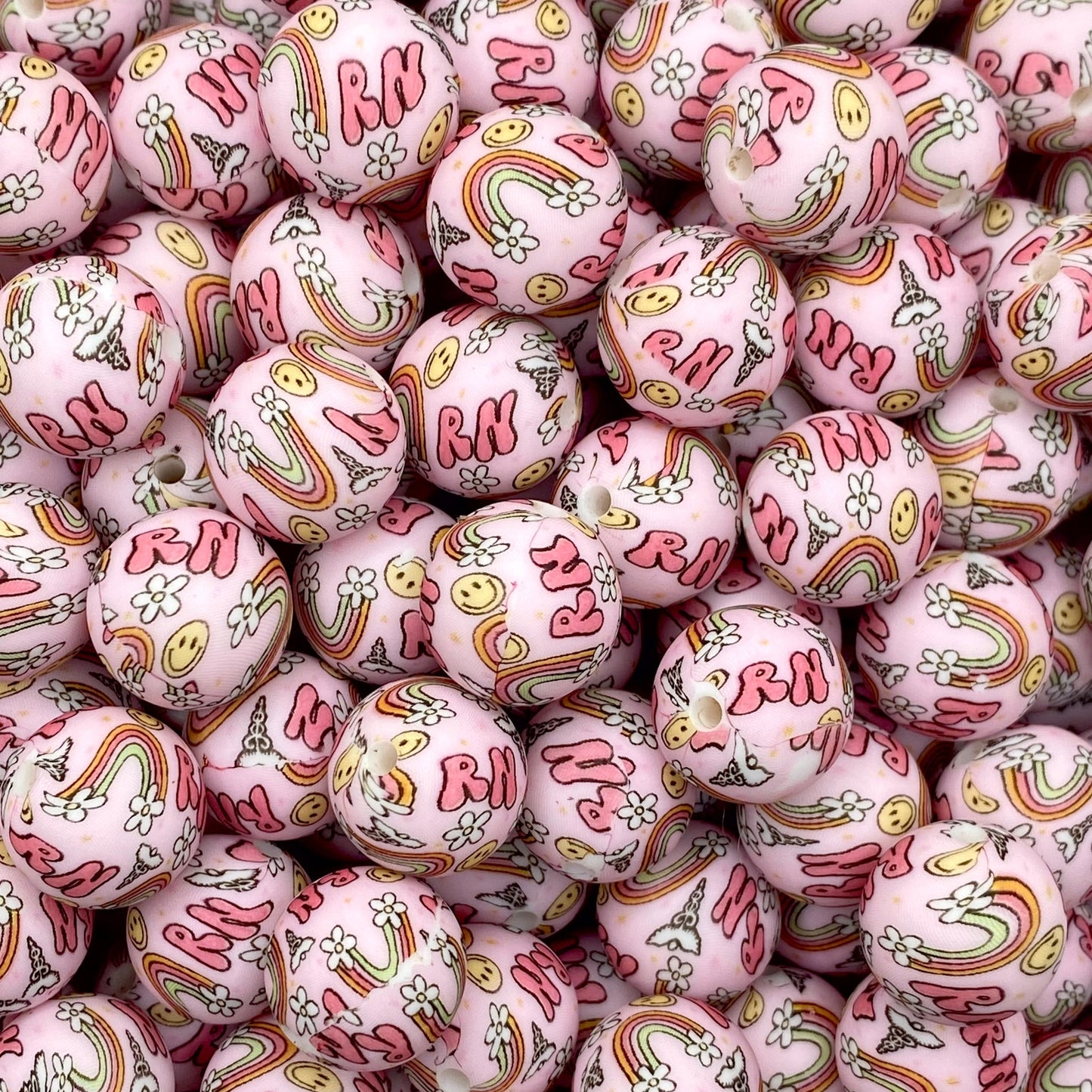 RN Life Printed Silicone Beads