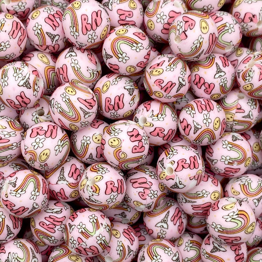 RN Life Printed Silicone Beads