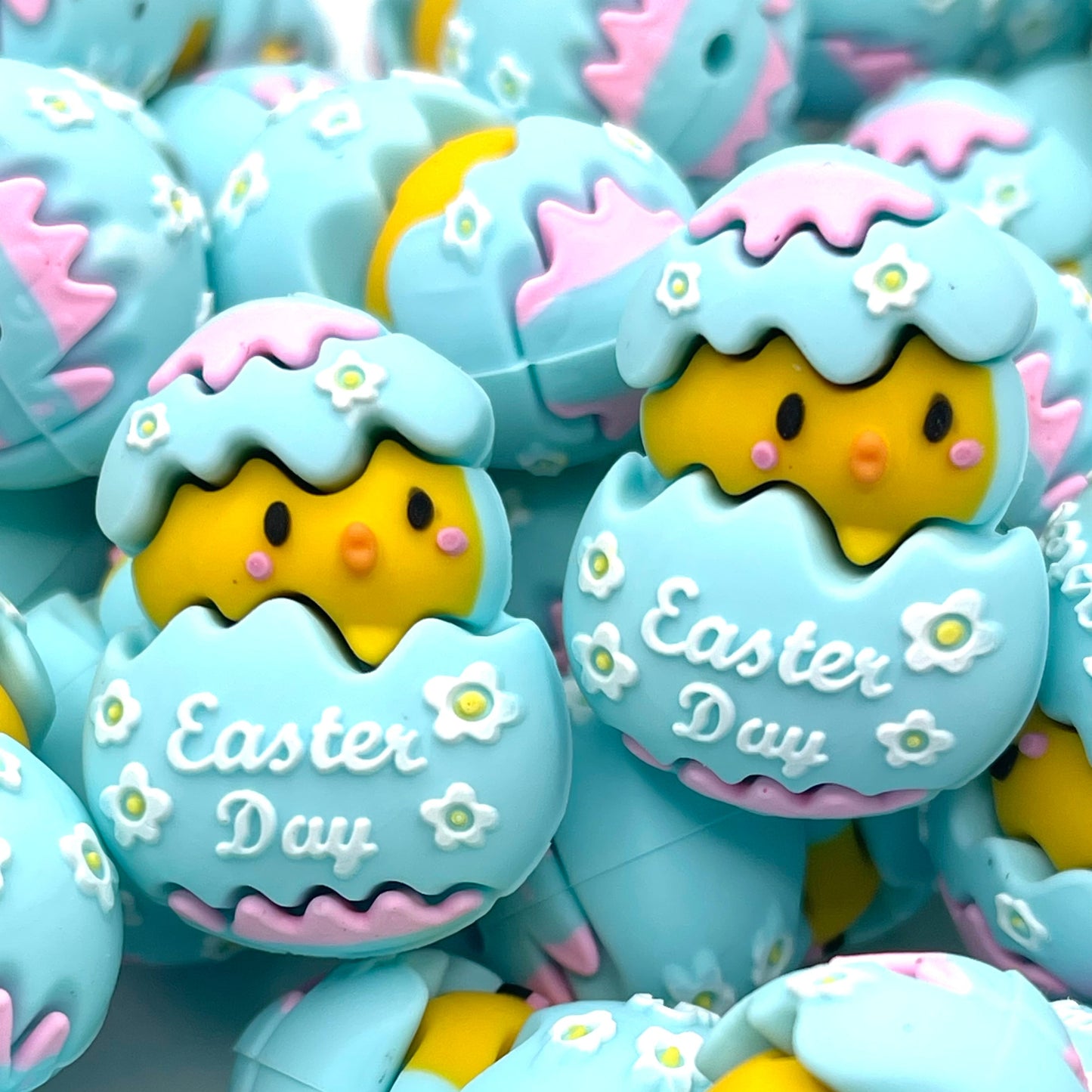 One Cute Chick 3D Silicone Focal Beads