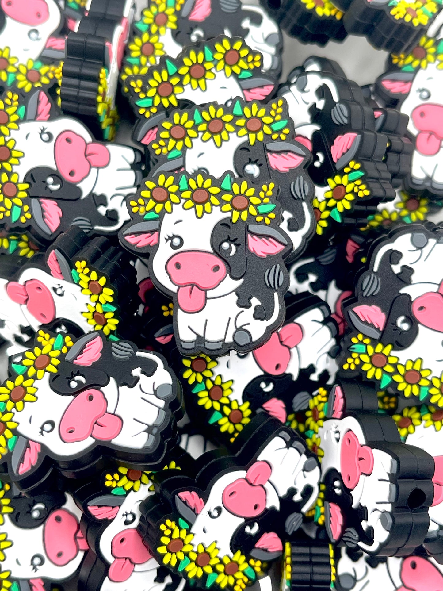 Winnie The Moo Silicone Focal Beads