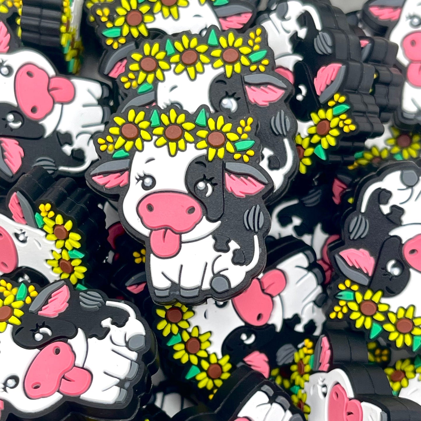 Winnie The Moo Silicone Focal Beads