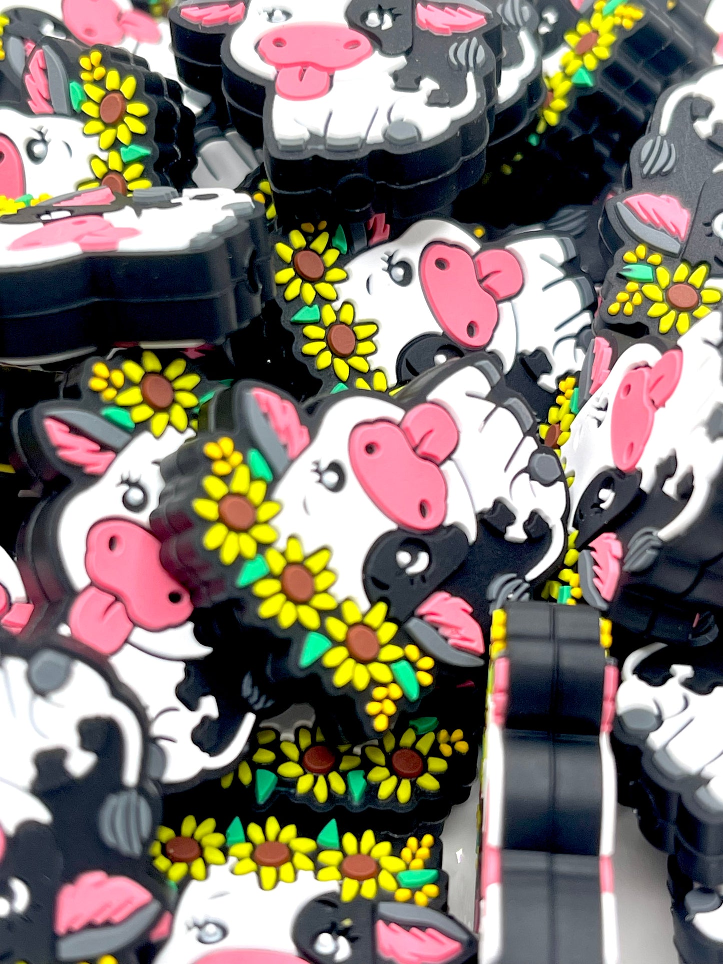 Winnie The Moo Silicone Focal Beads