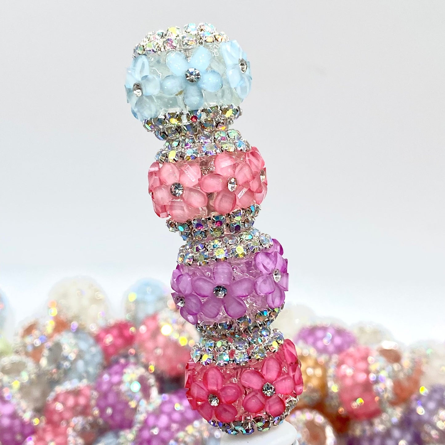 The Earth Laughs in Flowers Rhinestone Spacer Beads