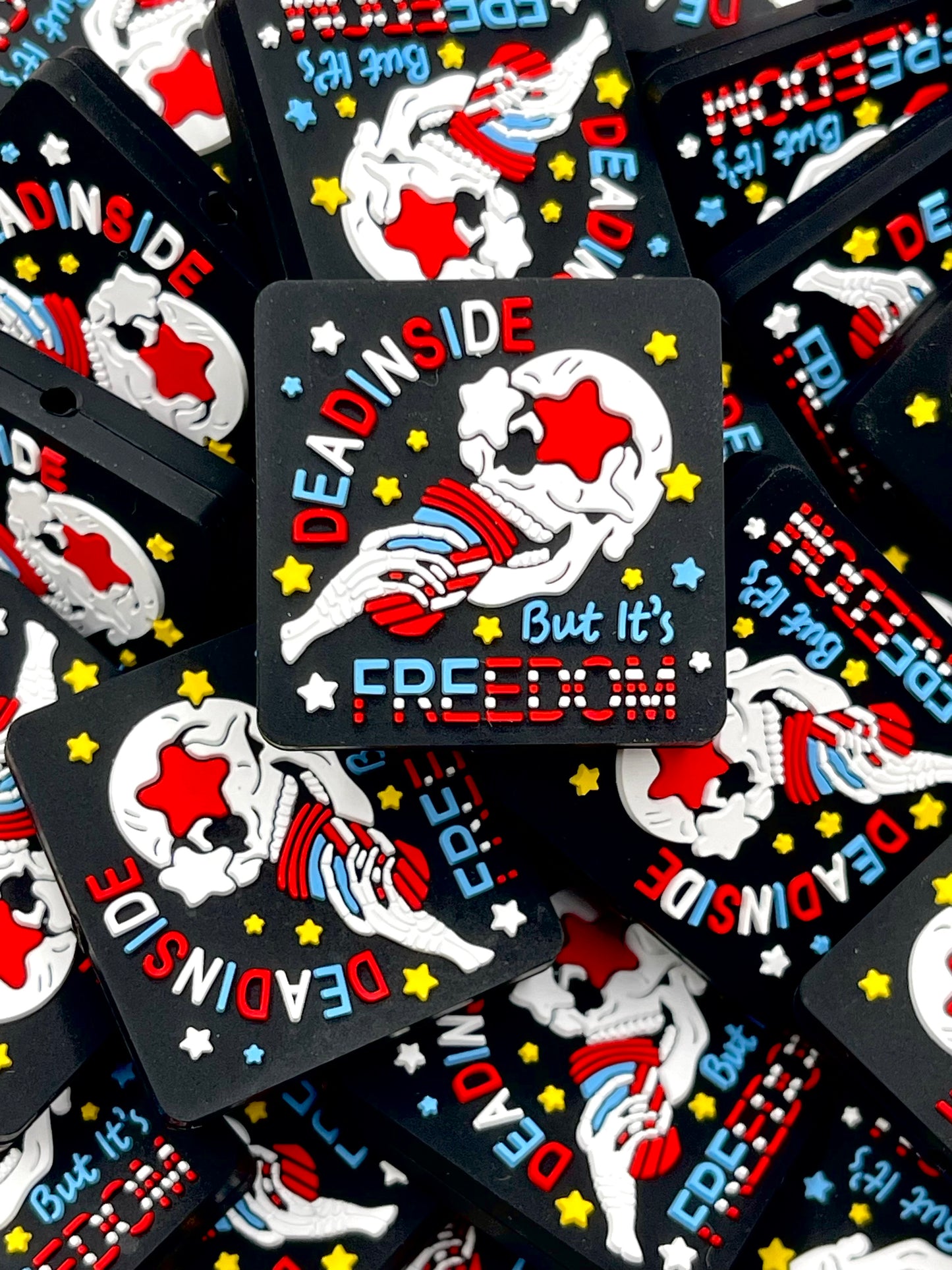 Dead Inside But It's Freedom Silicone Focal Beads