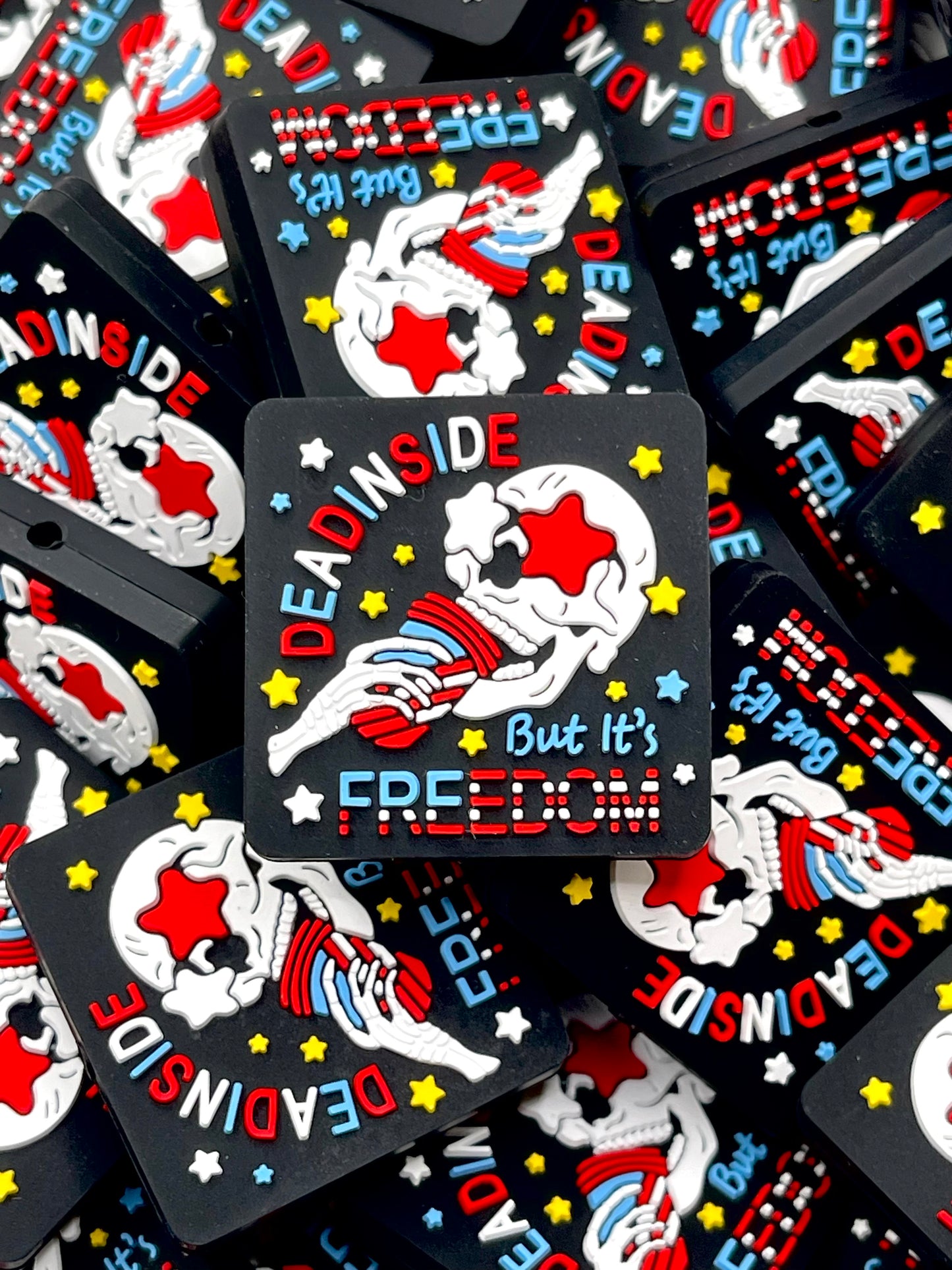 Dead Inside But It's Freedom Silicone Focal Beads
