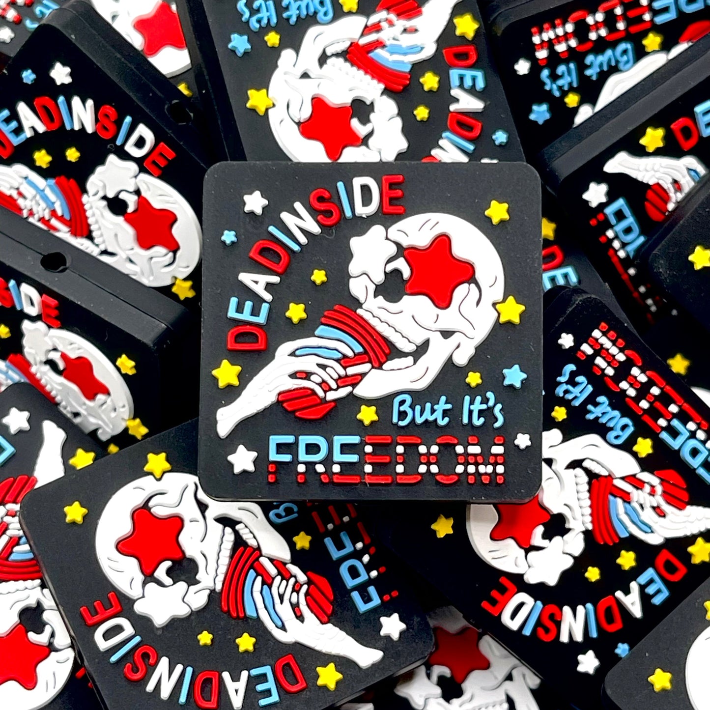 Dead Inside But It's Freedom Silicone Focal Beads