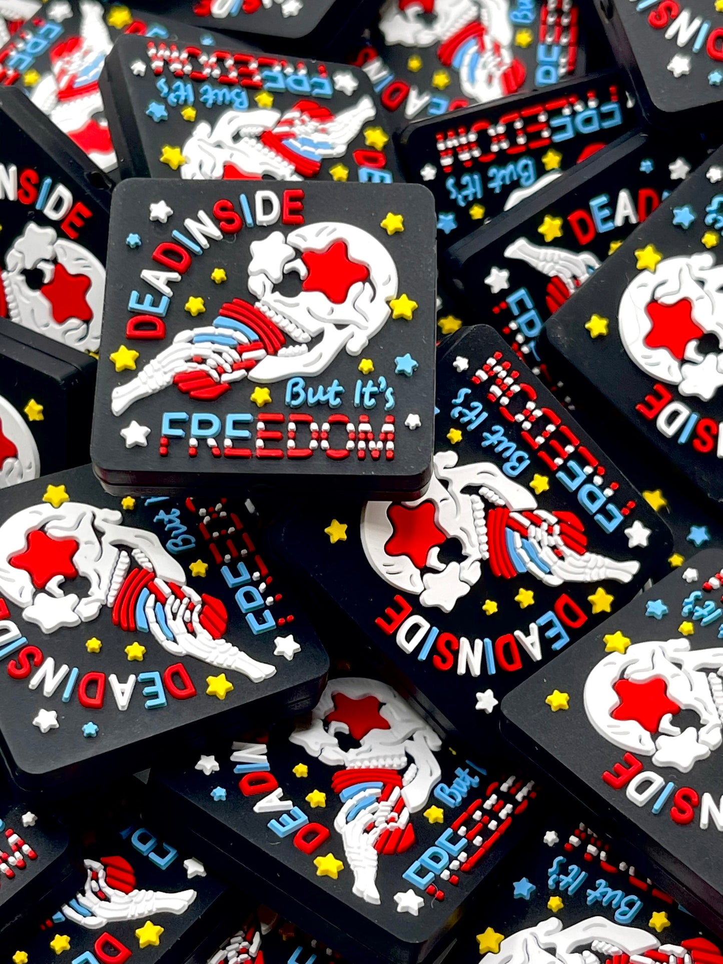 Dead Inside But It's Freedom Silicone Focal Beads
