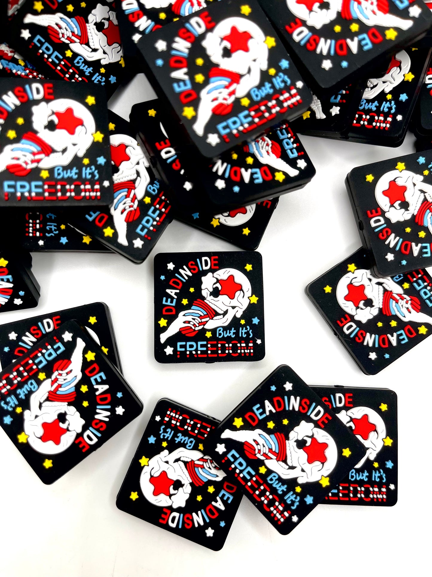 Dead Inside But It's Freedom Silicone Focal Beads
