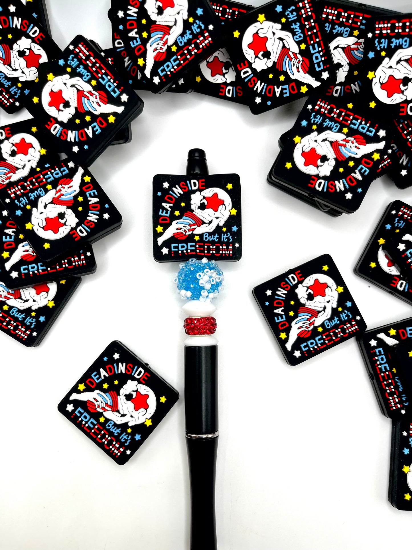 Dead Inside But It's Freedom Silicone Focal Beads