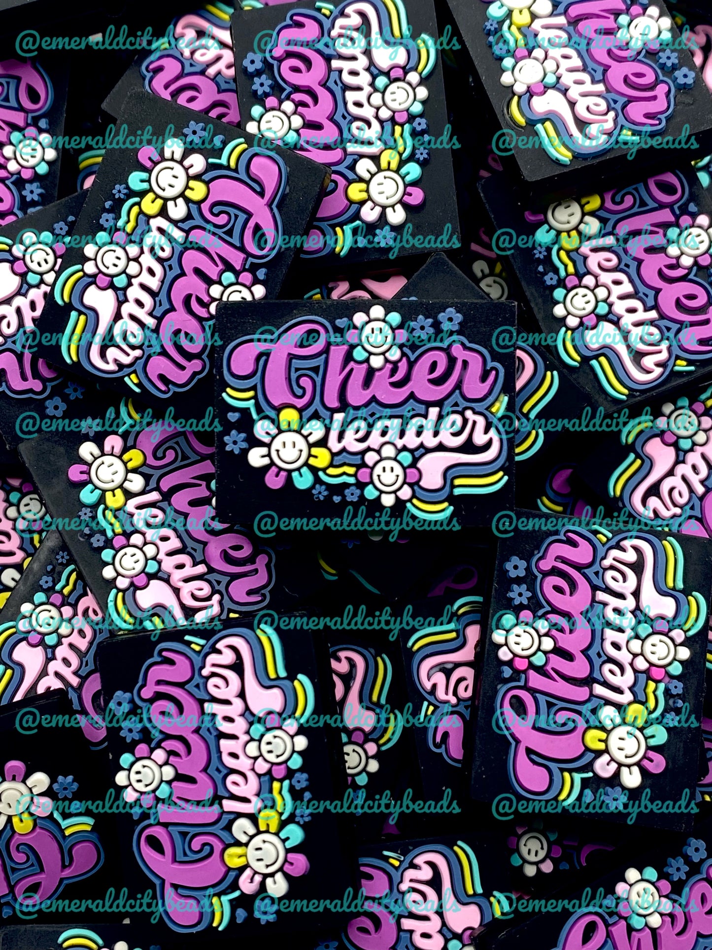 I'm A Cheerleader Silicone Focal Beads - ECBS EXCLUSIVE