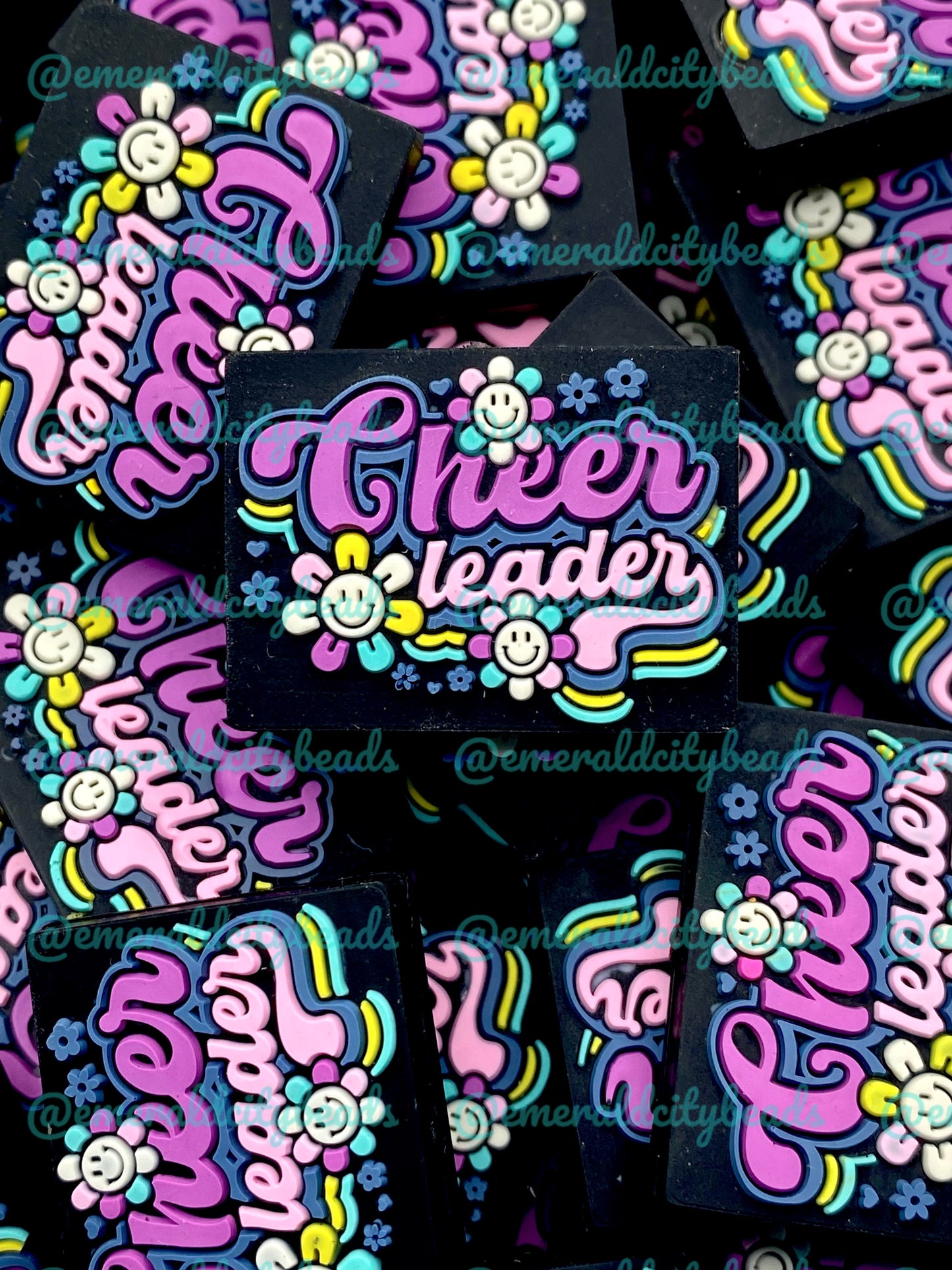 I'm A Cheerleader Silicone Focal Beads - ECBS EXCLUSIVE