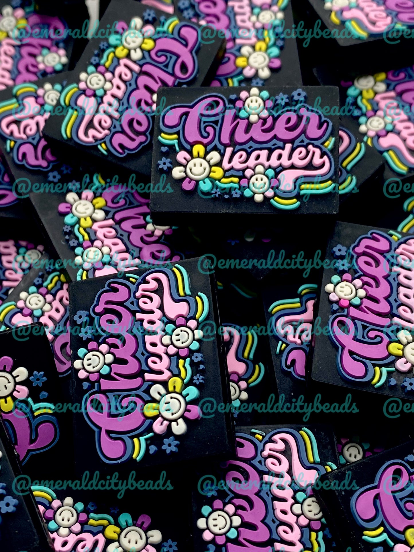 I'm A Cheerleader Silicone Focal Beads - ECBS EXCLUSIVE
