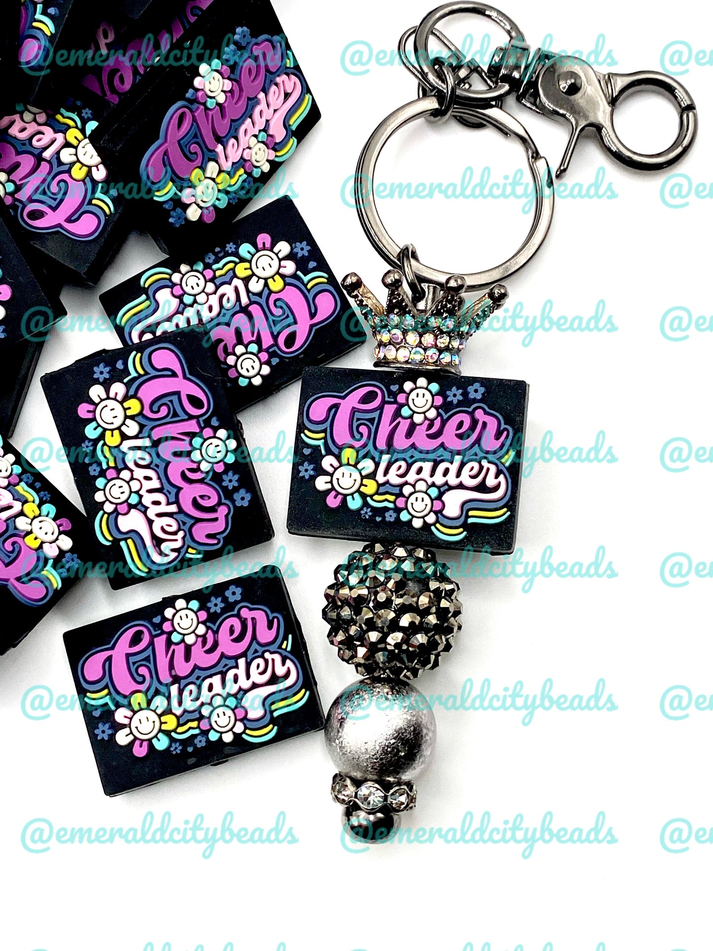 I'm A Cheerleader Silicone Focal Beads - ECBS EXCLUSIVE