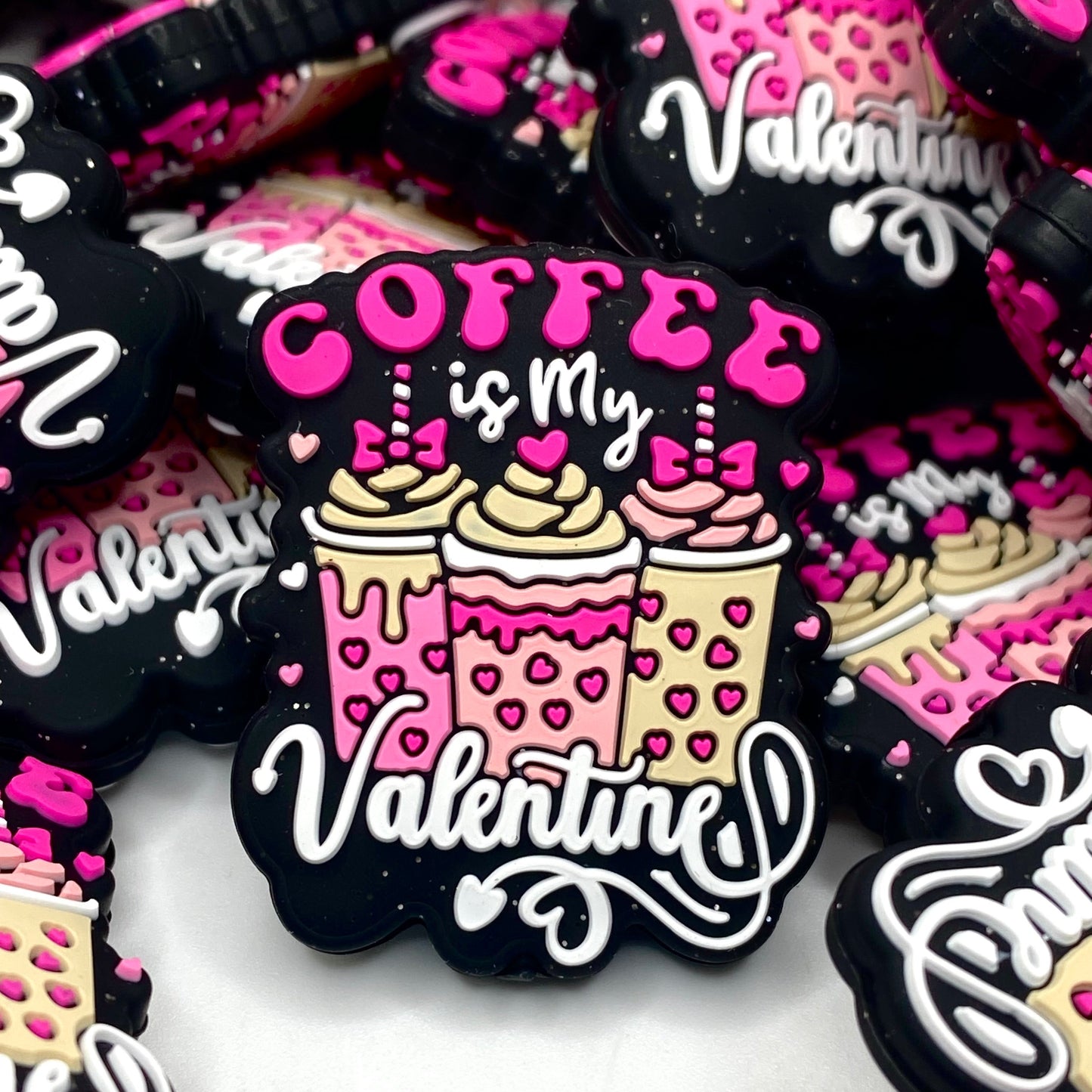 Coffee is My Valentine Silicone Focal Beads