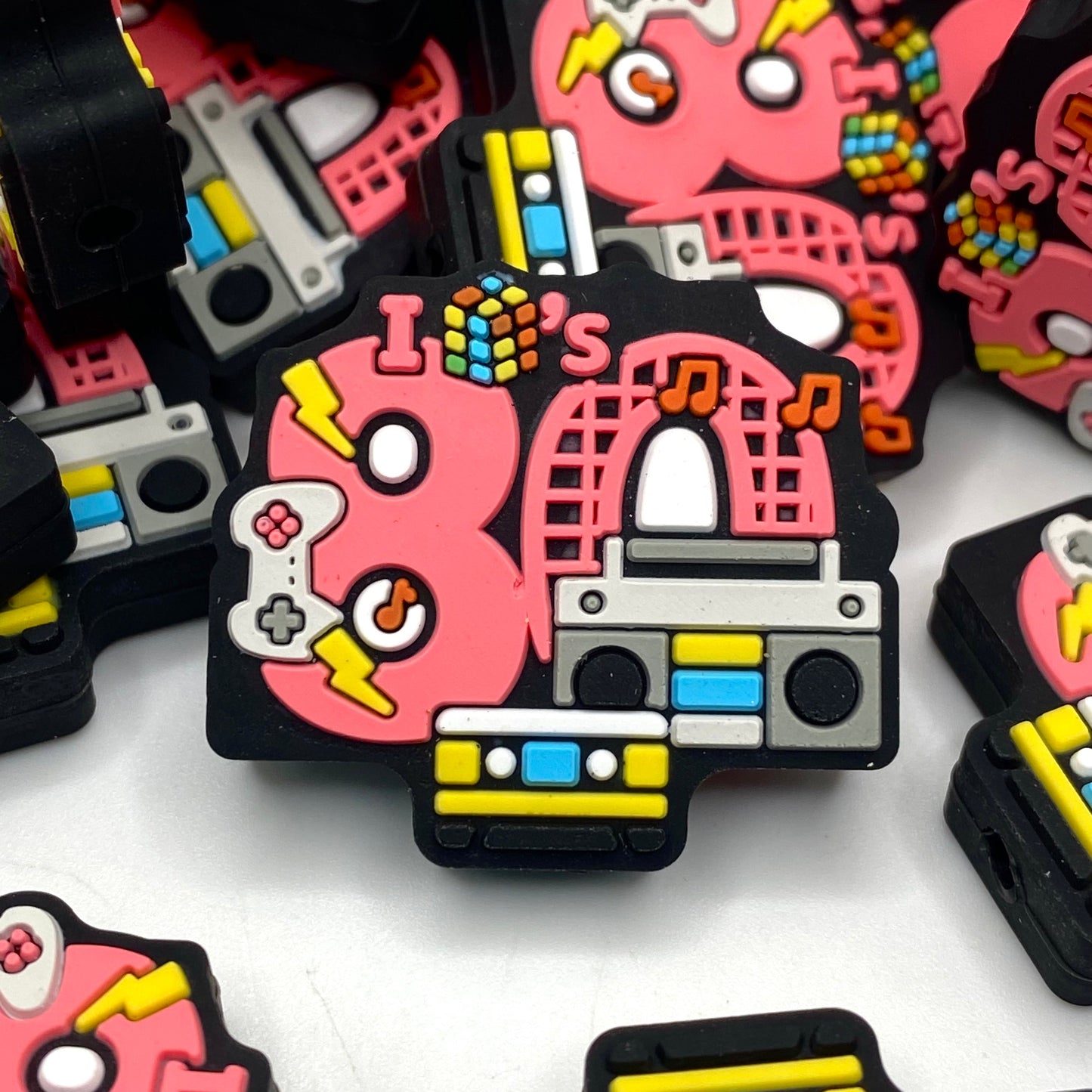 80's Music Silicone Focal Beads